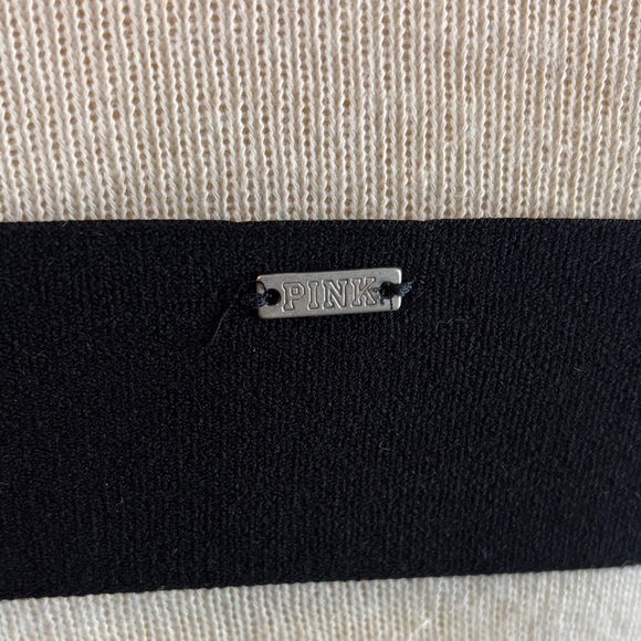 PINK Victoria's Secret Black Bralette with Pink Floral Embroidery - Picture 2 of 9